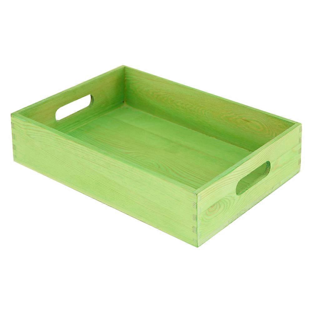 Rectangular Wood Tray for Tea Serving and Home Storage Use 1Pcs