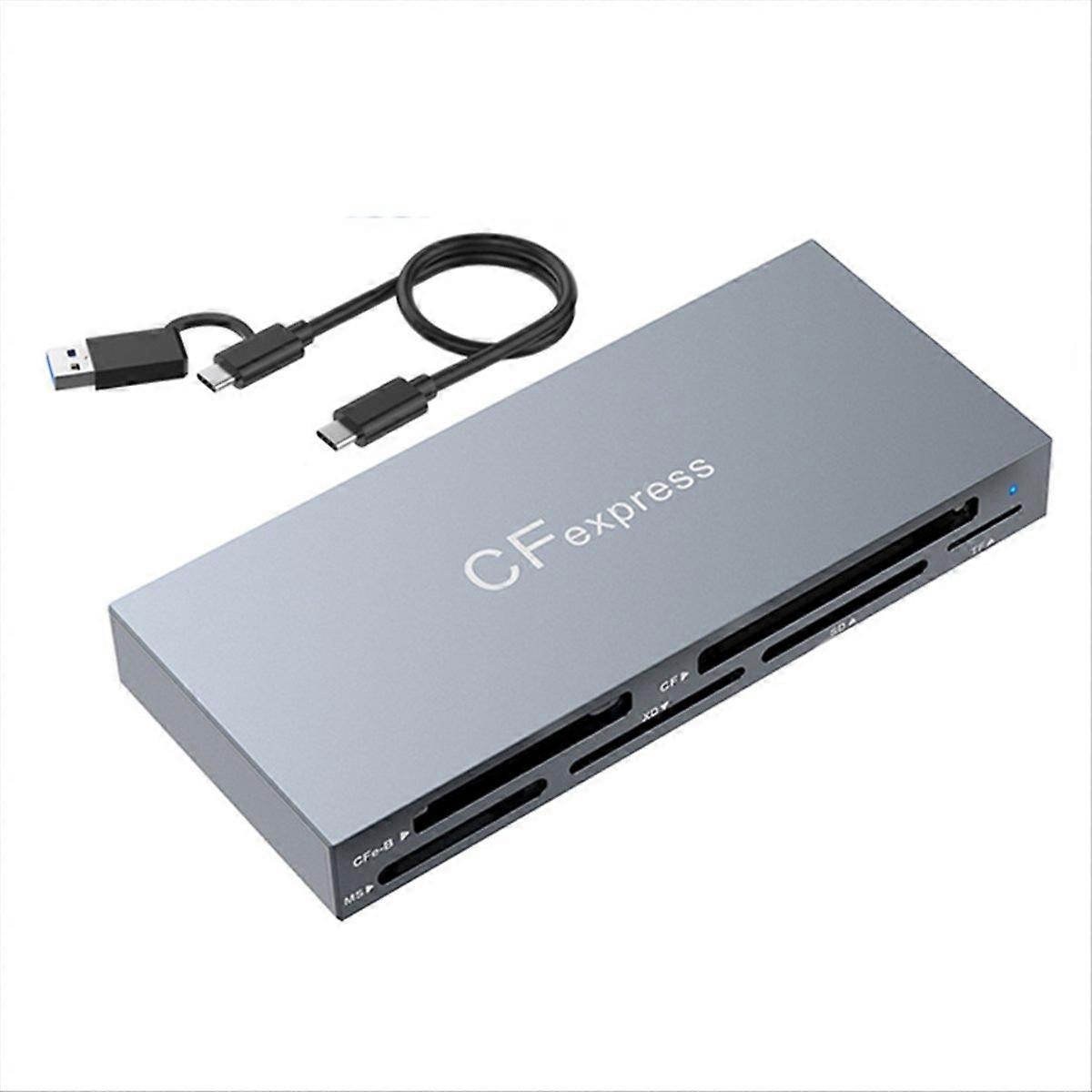 6-in-1 CFexpressB Card Reader, USB 3.2 Card Reader for SD/TF/MS/XD/