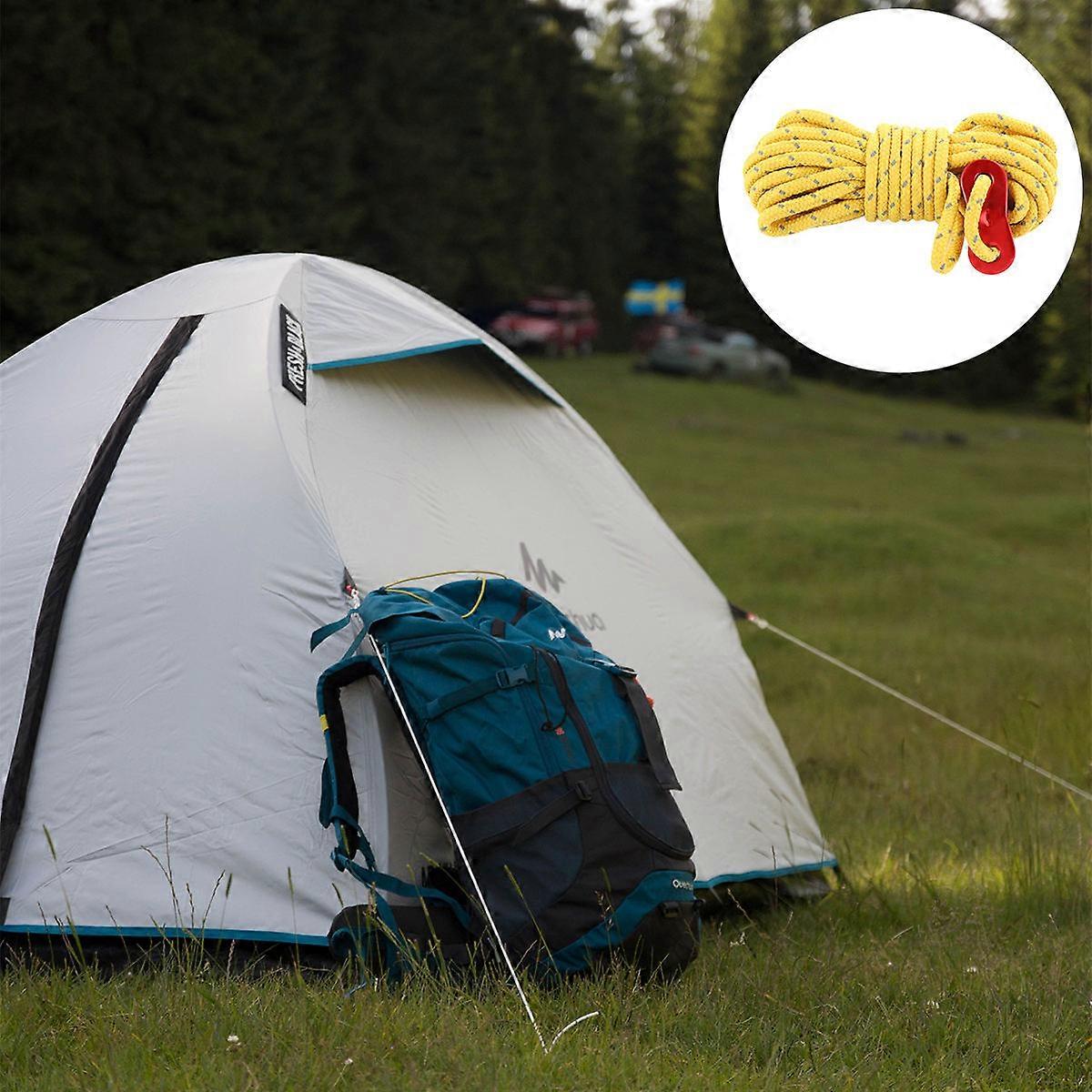 Reflective Traction Rope Hiking Tent Accessories Windproof Polyester 3Pack