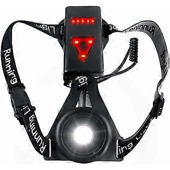 juoksuvalo juoksijoille rinta led-lamppu vedenpitävä lenkkeily usb-taskulamppu