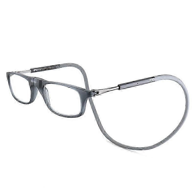 High Quality Clic Magnetic Reading Glasses, Unisex, Soft Foldable Strap, Computer Reader