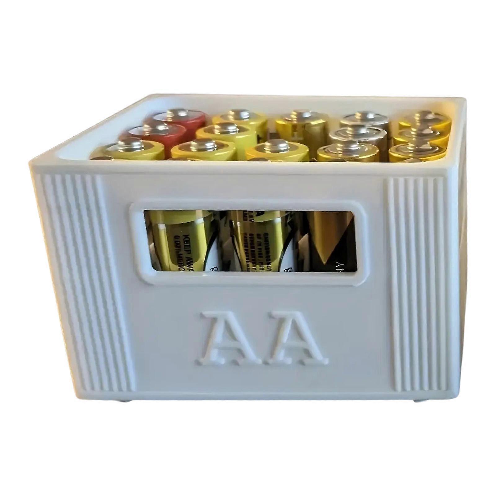 Battery Storage Box Large Capacity 3D Printed Battery Holder For 2A 3A Batteries Stackable And Space Saving Solution Multicolor