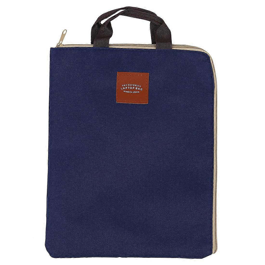 Simple Solid A4 Big Capacity Document Bag Business Briefcase File Folder for Papers Stationery Stud