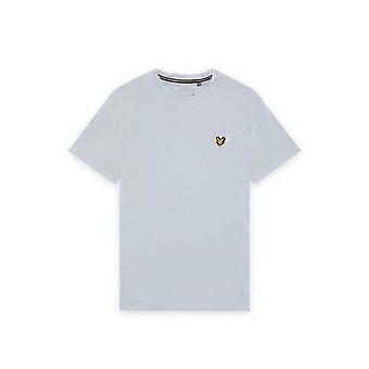 Men's Lyle & Scott | Ts2485 Plain Sport Rubberised Logo Crew Neck T-shirt - Sky Blue Lagoon