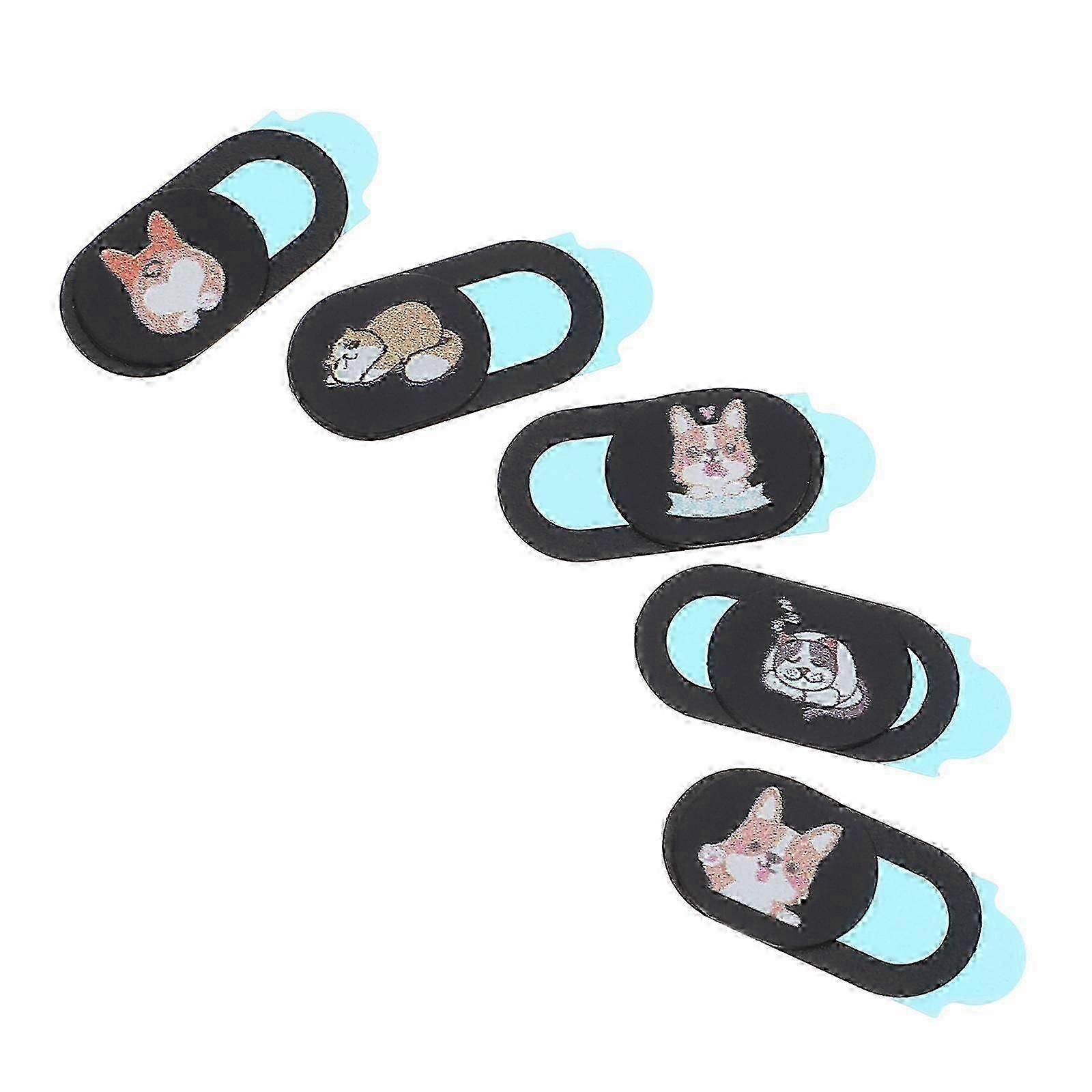 Camera Slide Cover Cat Pattern Webcam Privacy Protector for 5Pcs Set