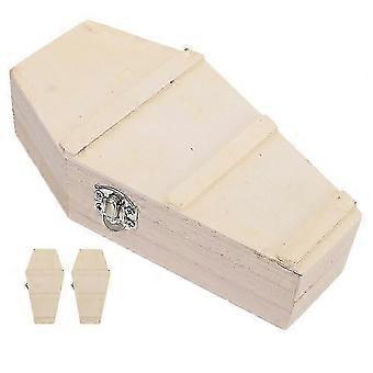 Coffin Jewelry Box Wooden Coffin Shape for Storage 3Pcs Small Boxes