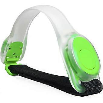 Set of 2 elastic LED armbands, flashing safety LEDs for night sports, for adults and children, outdoor activities, running, exercise, and walking.