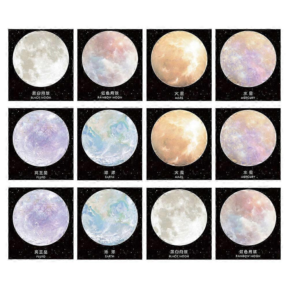 Creative Planet Shape Memo Pad for Note Taking 12Pcs Office Supplies