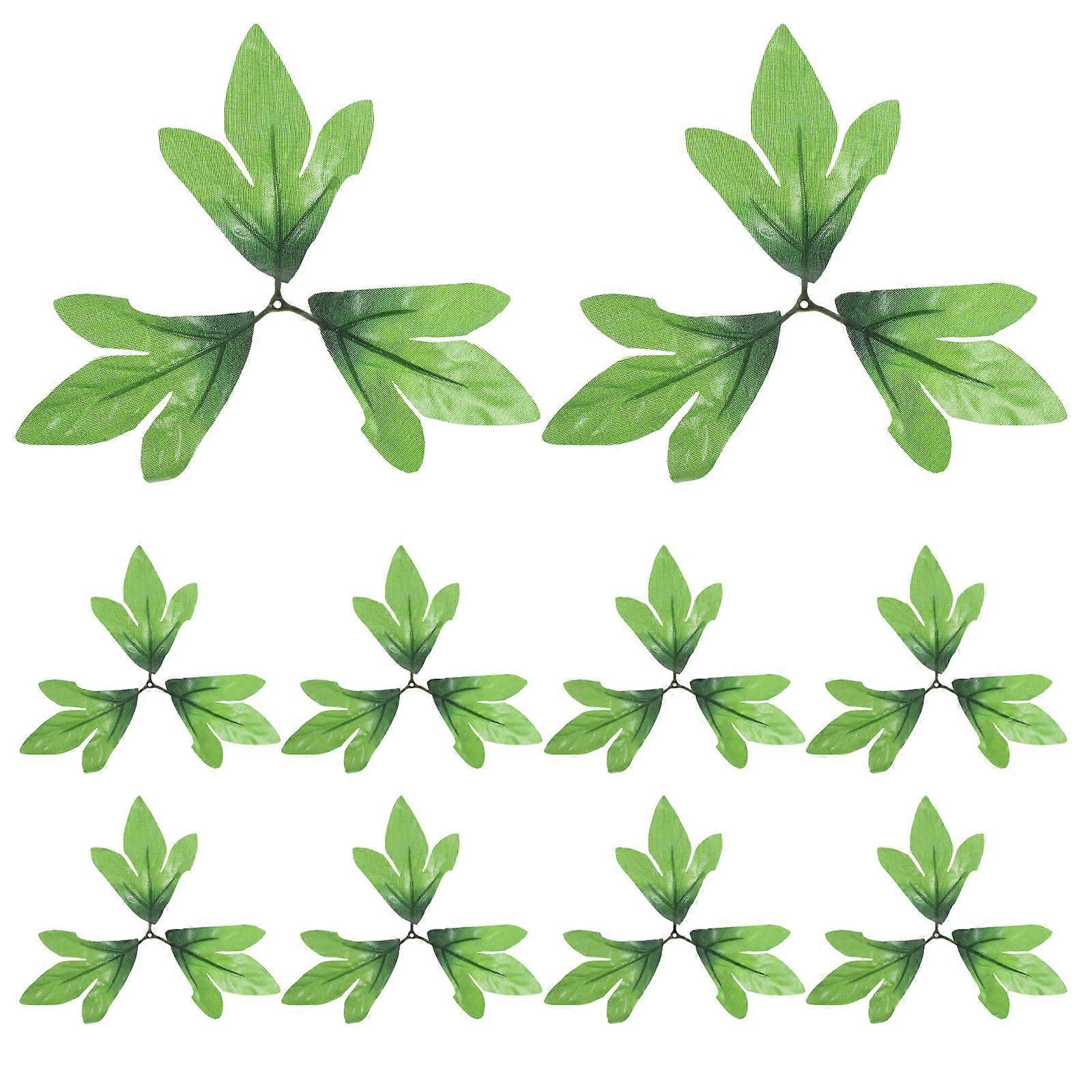 Green Leaf DIY Handmade Leaf for Artificial Plants 10Pcs Rustic Decoration