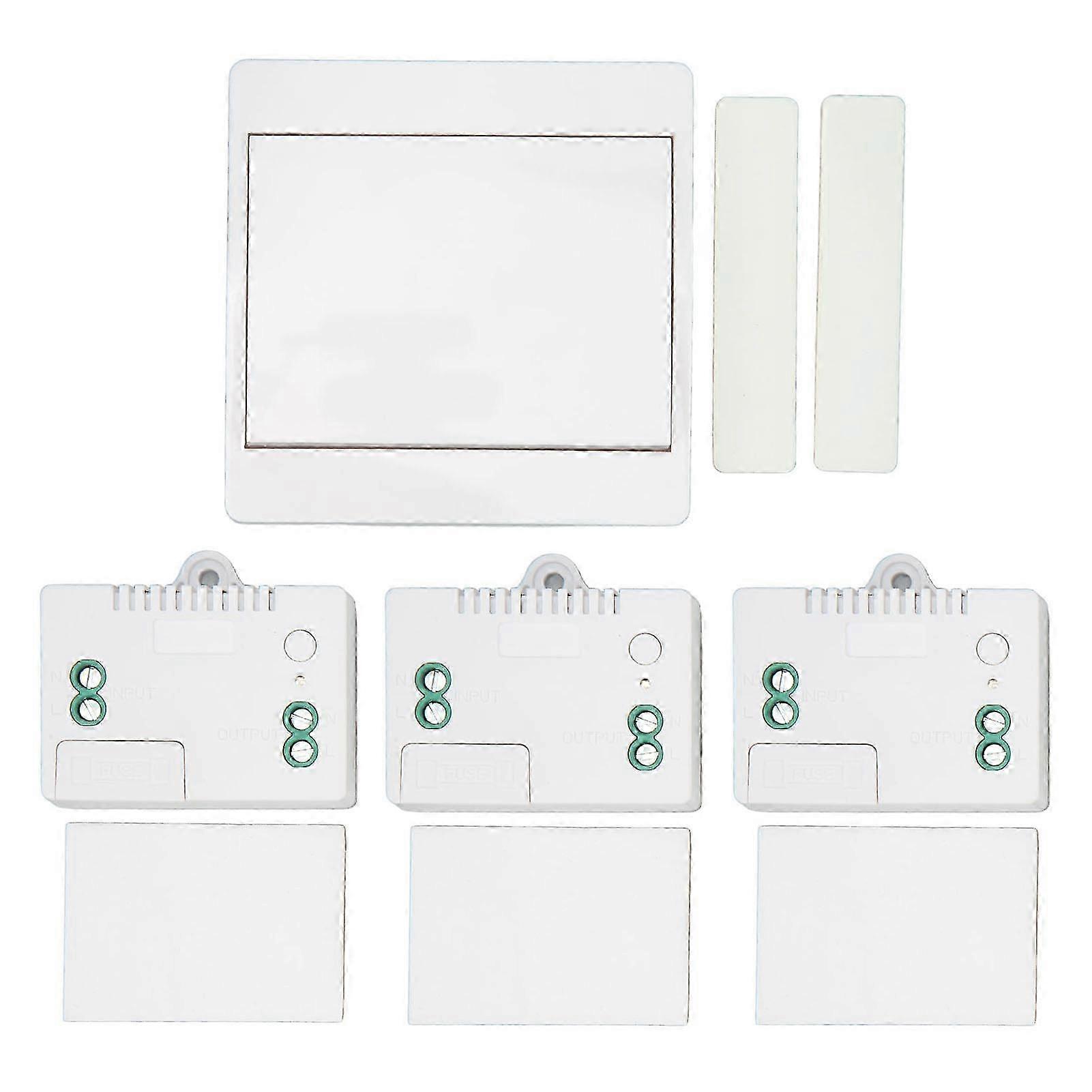 Wireless Light Switch Waterproof Self Powered Remote Controller Wireless Wall Mounted Light Fixture Switch Receiver Kit One Drag Three