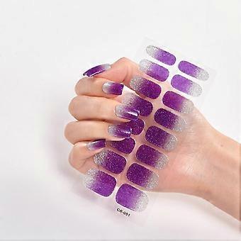 Halvhärdade nagelomslag Snabb gelnagelklistermärke Solid nagelgelomslag Självhäftande heltäckande gelnageldekal UV-lamphärdad manikyrdekoration