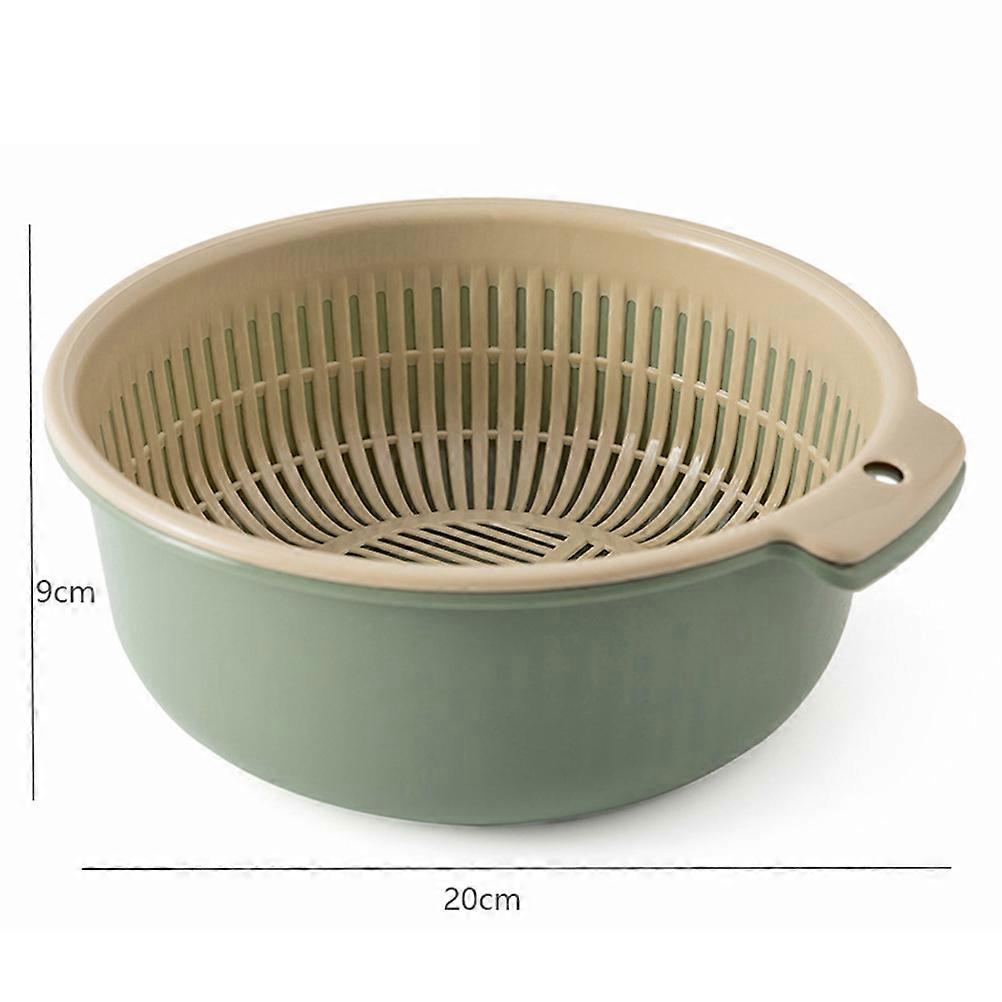 Double-Layer Basket Fruit Vegetable Clean Filter for Storage Use 2Pcs