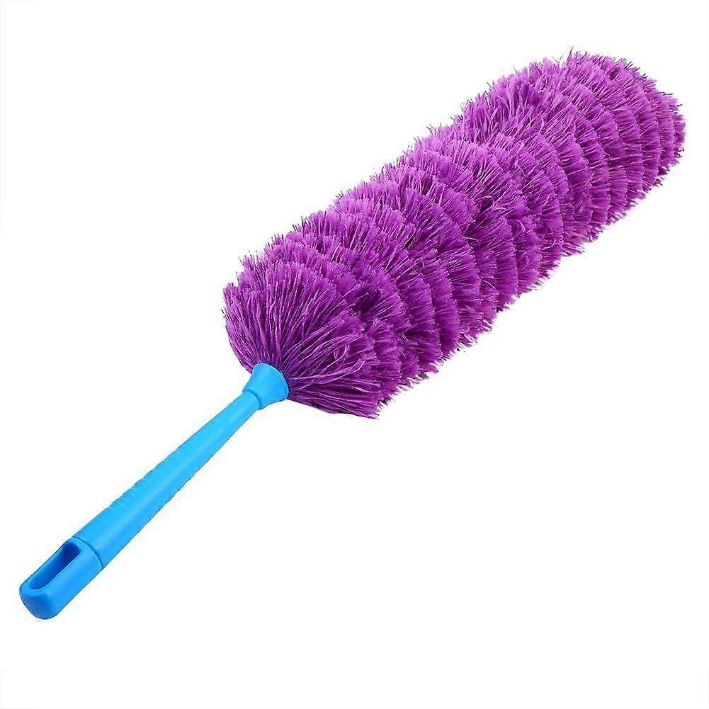 Microfiber Duster, Electrostatic Duster Feather Duster Microfiber Cleaning Cloth Roll Electrostatic Dust Duster for Home(Purple)