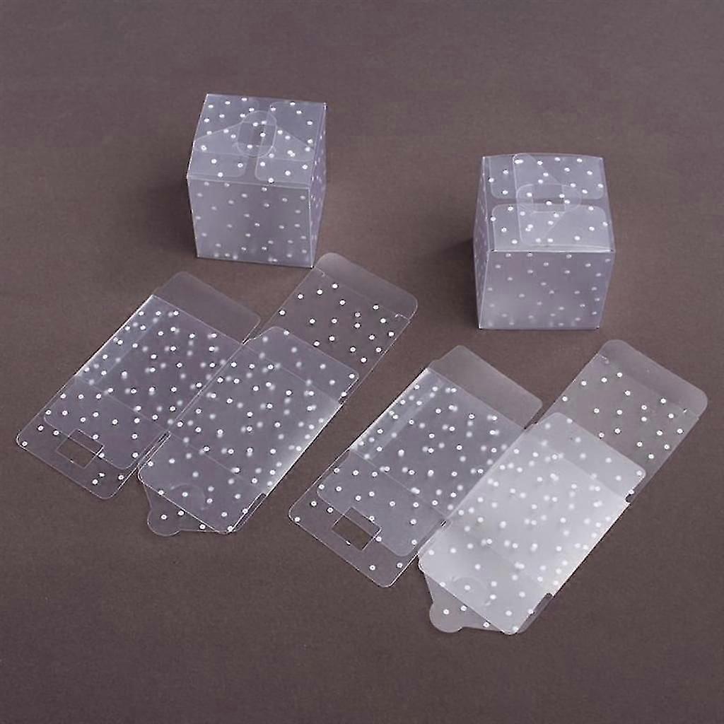 50pcs Translucence Plastic Candy Box Pvc Dot Candy Boxes