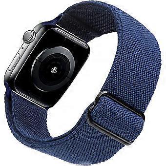 Cinturino elastico compatibile per cinturino Apple Watch 45mm 44mm 42mm Comodo cinturino sportivo regolabile per iWatch Series 7 6 5 4 SE 3 2 1 Donna Uomo - Nero