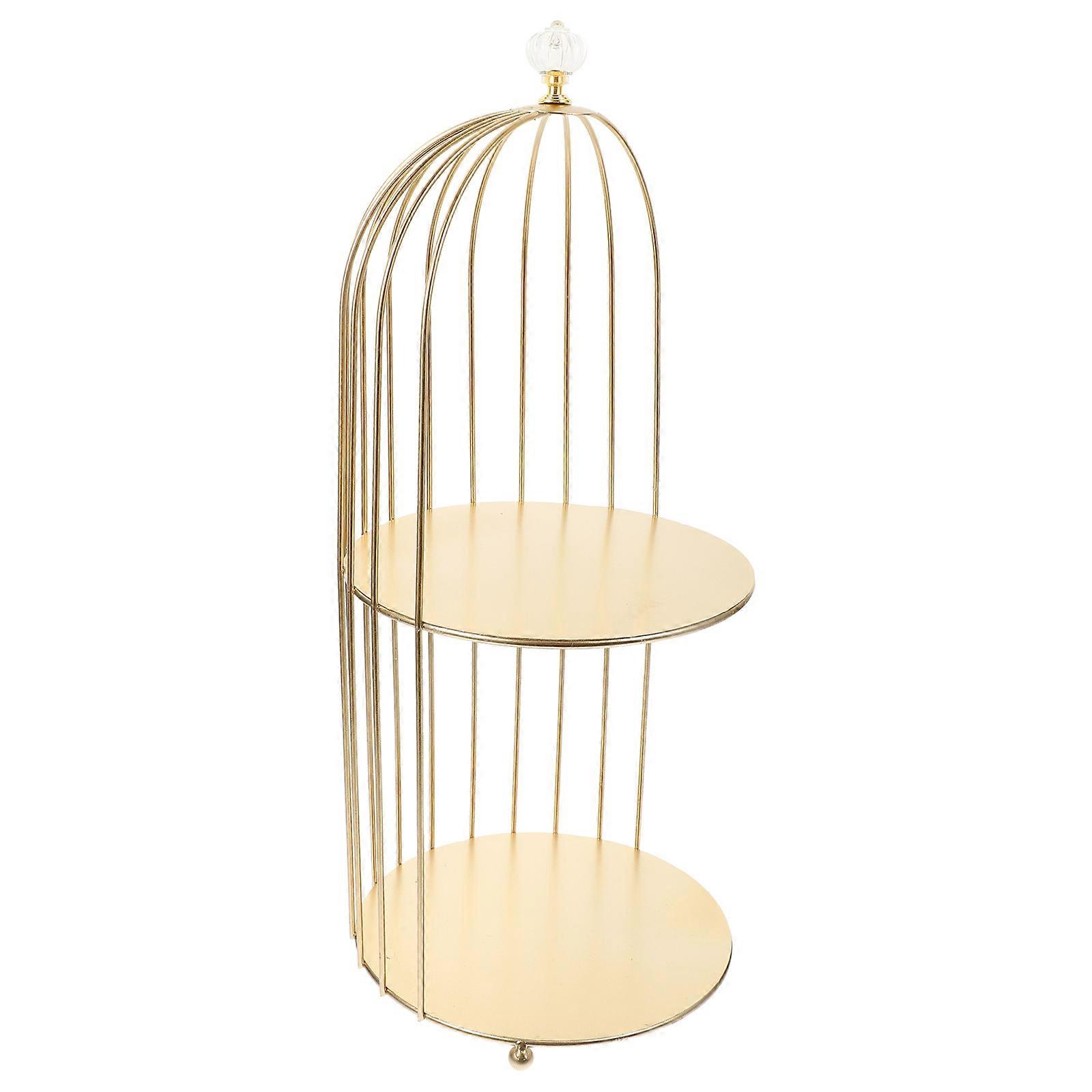 Decorative Cosmetic Holder Bird Cage Makeup Stand Multi-function Desert Holder Makeup Accessory