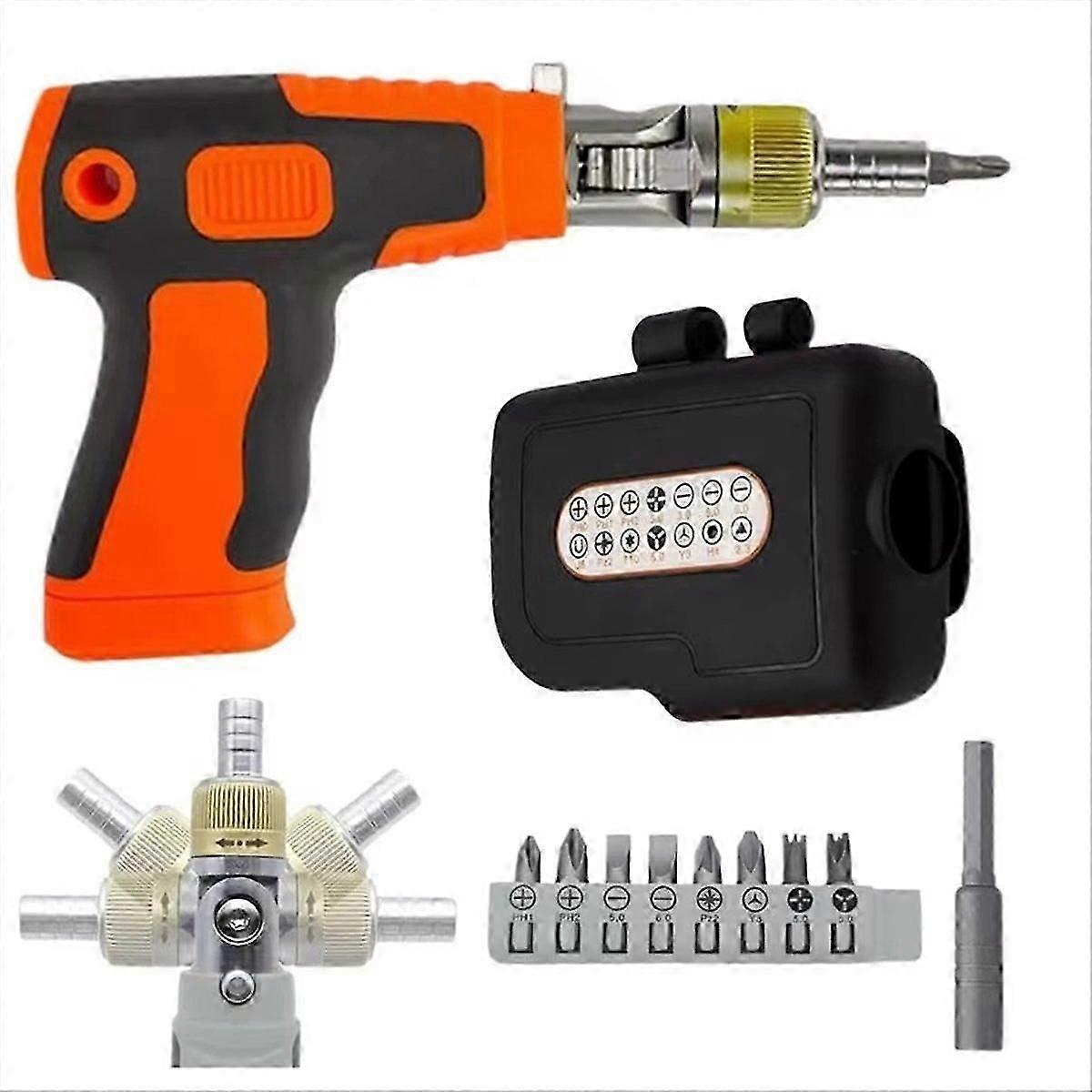 Ratchet Screw Driver 180 Degree Adjustable Angle Screwdriver Electronics Computer Tools Repair Kit E
