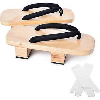 2026 Model Traditional Japanese Wooden Geta and Split-Toe Sock Set (Unisex)