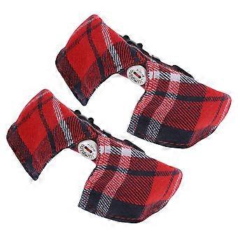 Plaid Cat Collar with Bell for Adjustable Safety 6Pcs Pet Use