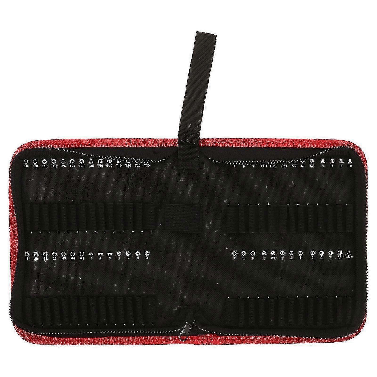 55pcs Driver Bit Tool Pouch Oxcompatible withd Cloth Small Tool Bag compatible with Screwdriver Bits Storage