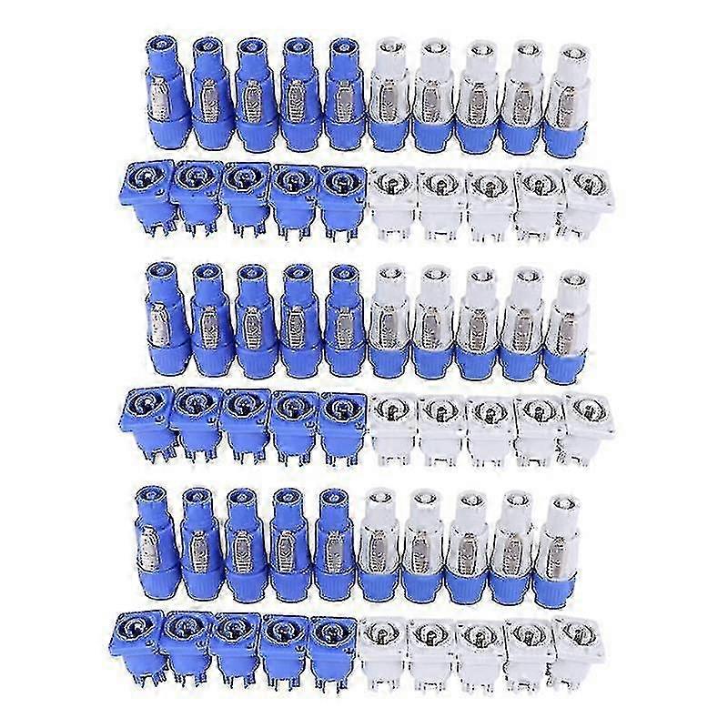 30PCS/Set Powercon Type A NAC3FCA+NAC3MPA-1 Chassis Plug Panel Adapter-C5