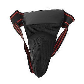 Coquille de boxe pour homme, respirante, avec sangles lastiques et anti-impact, noir