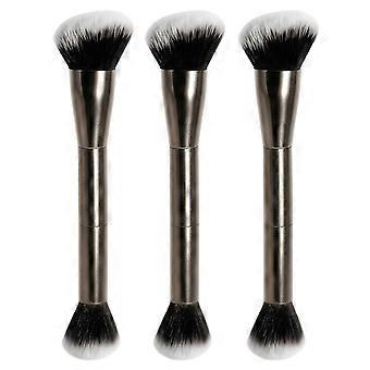 Dubbelzijdige make-upkwast in paddenstoelvorm, zachte haartjes voor poederblush en bronzer, dierproefvrije gezichtskwast