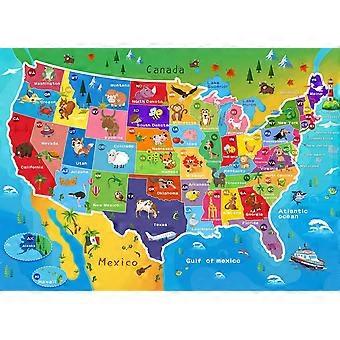 USA Map Jigsaw Puzzle Educational Learning CYQL-534