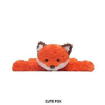 Lying Flat Fox Stuffed Animal Plush Toy, Soft Fluffy Cuddly Doll for Home Display & Gift