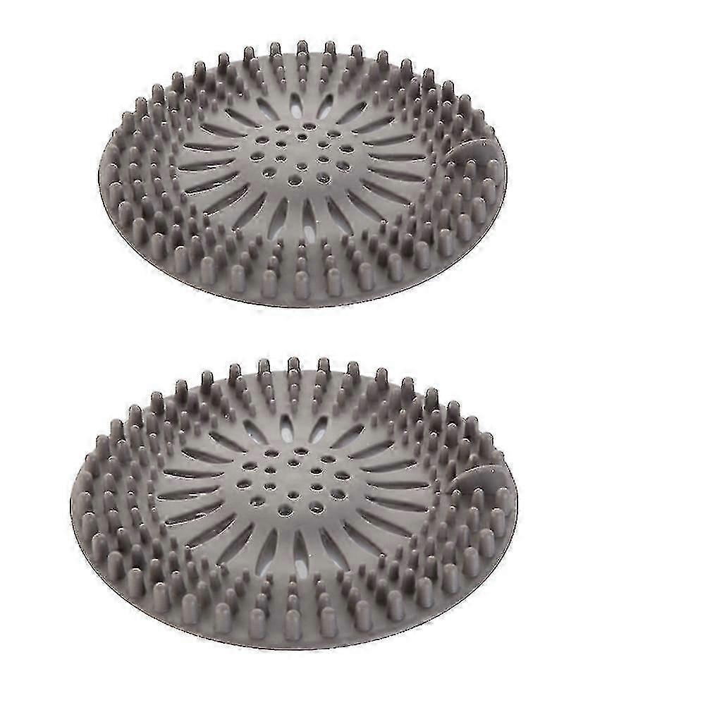 Shower Bath Plug Hole Drain Strainergrey1pcs