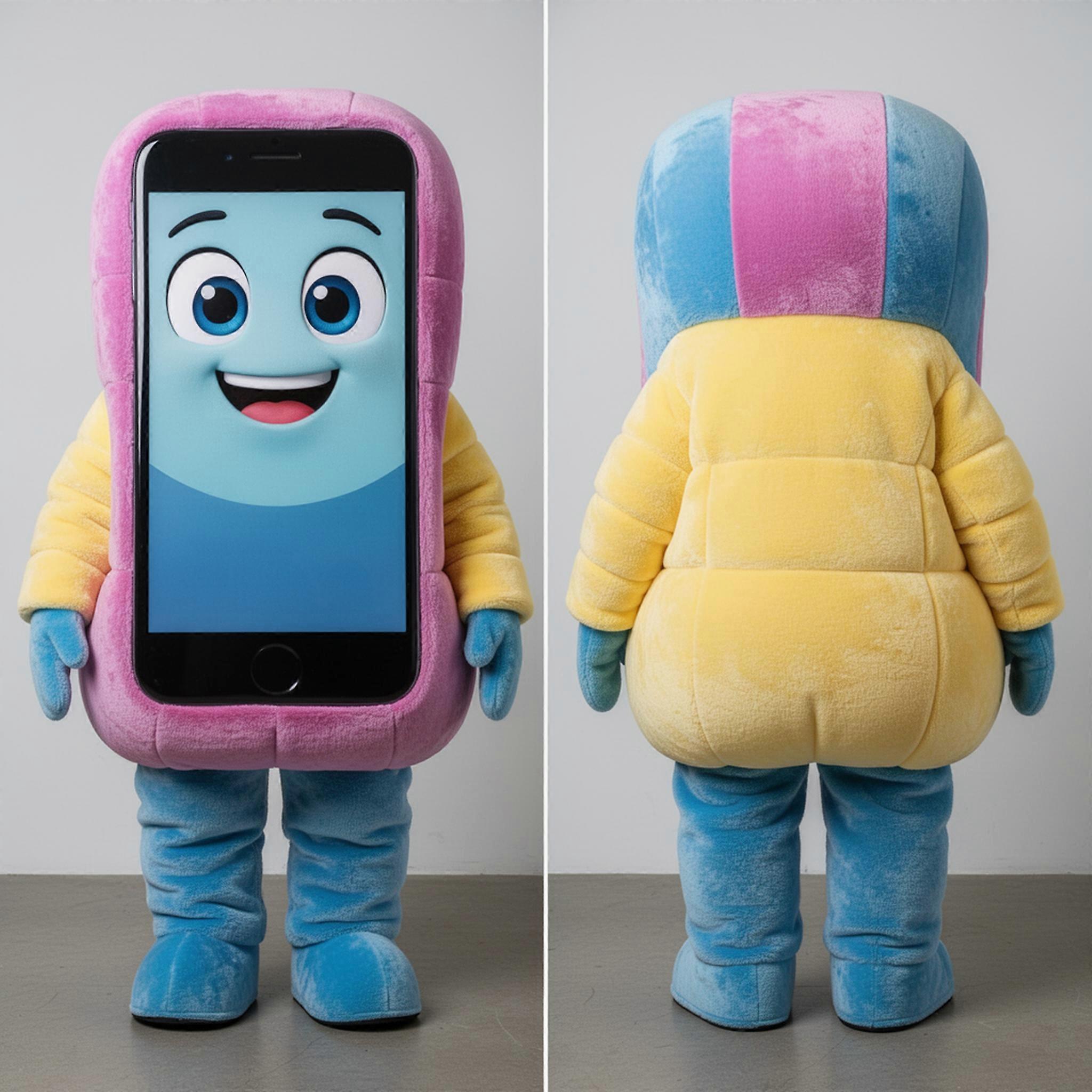 MASTICOT Teal Velvety Mascot