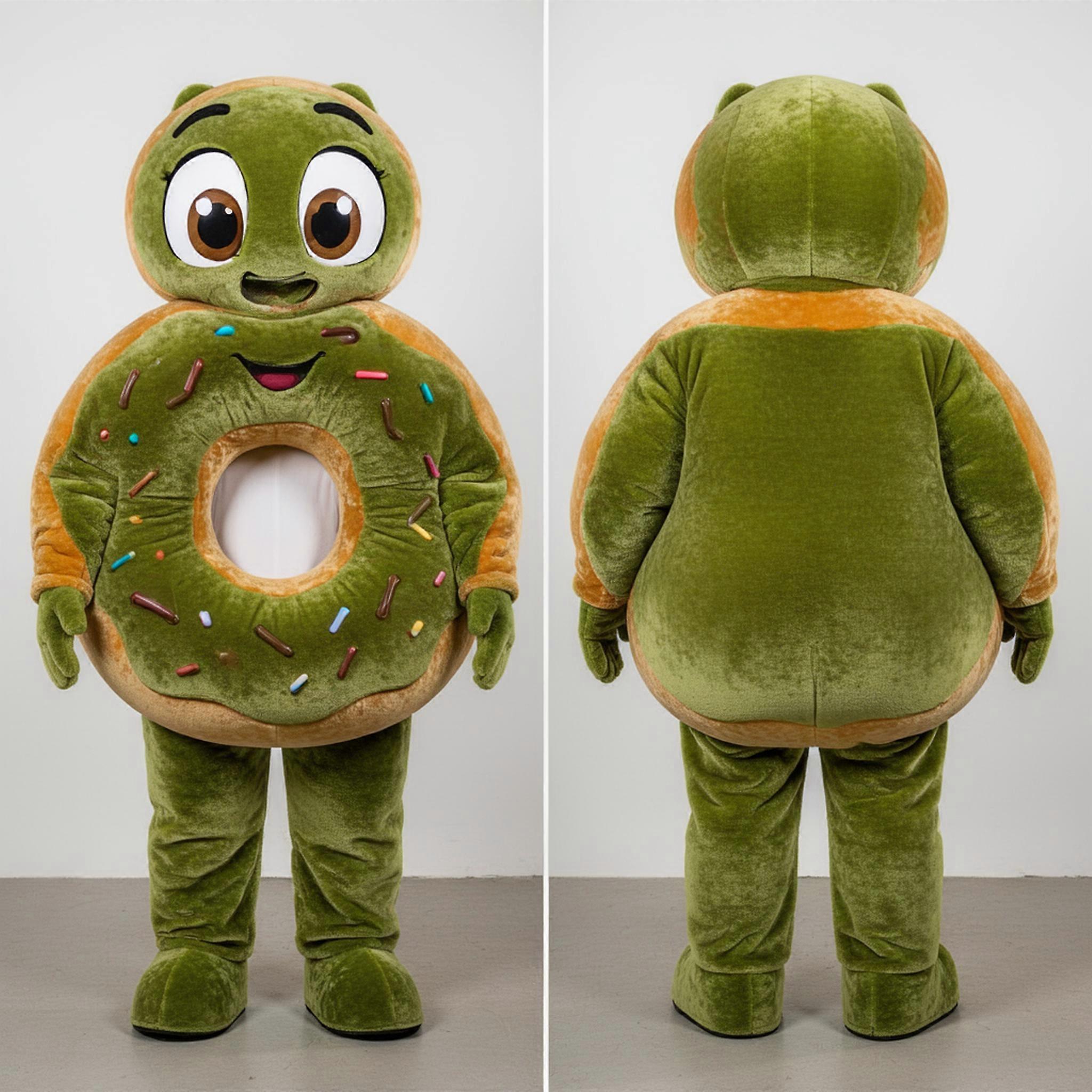 MASTICOT Olive Velvety Donut Mascot