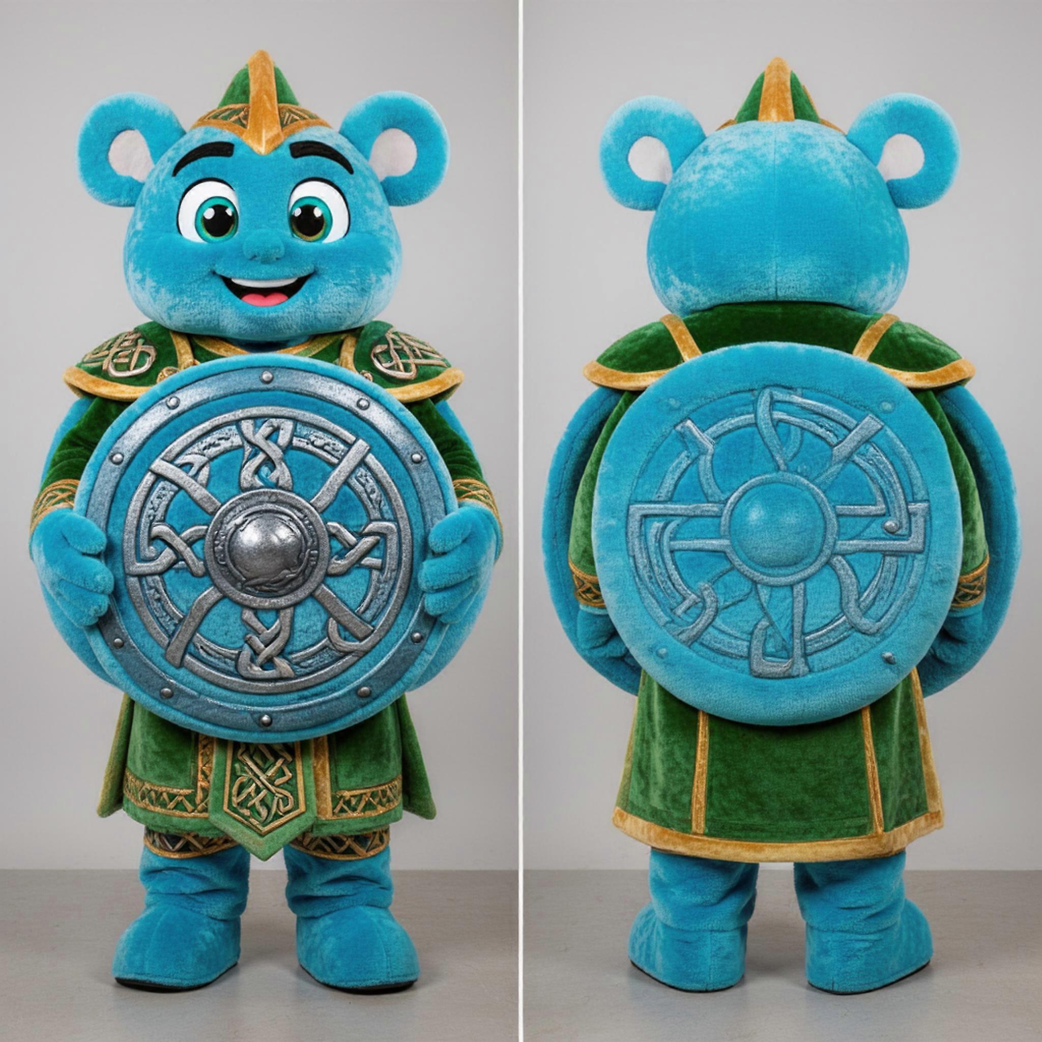 MASTICOT Cyan Celtic Shield Celtic Shield Mascot