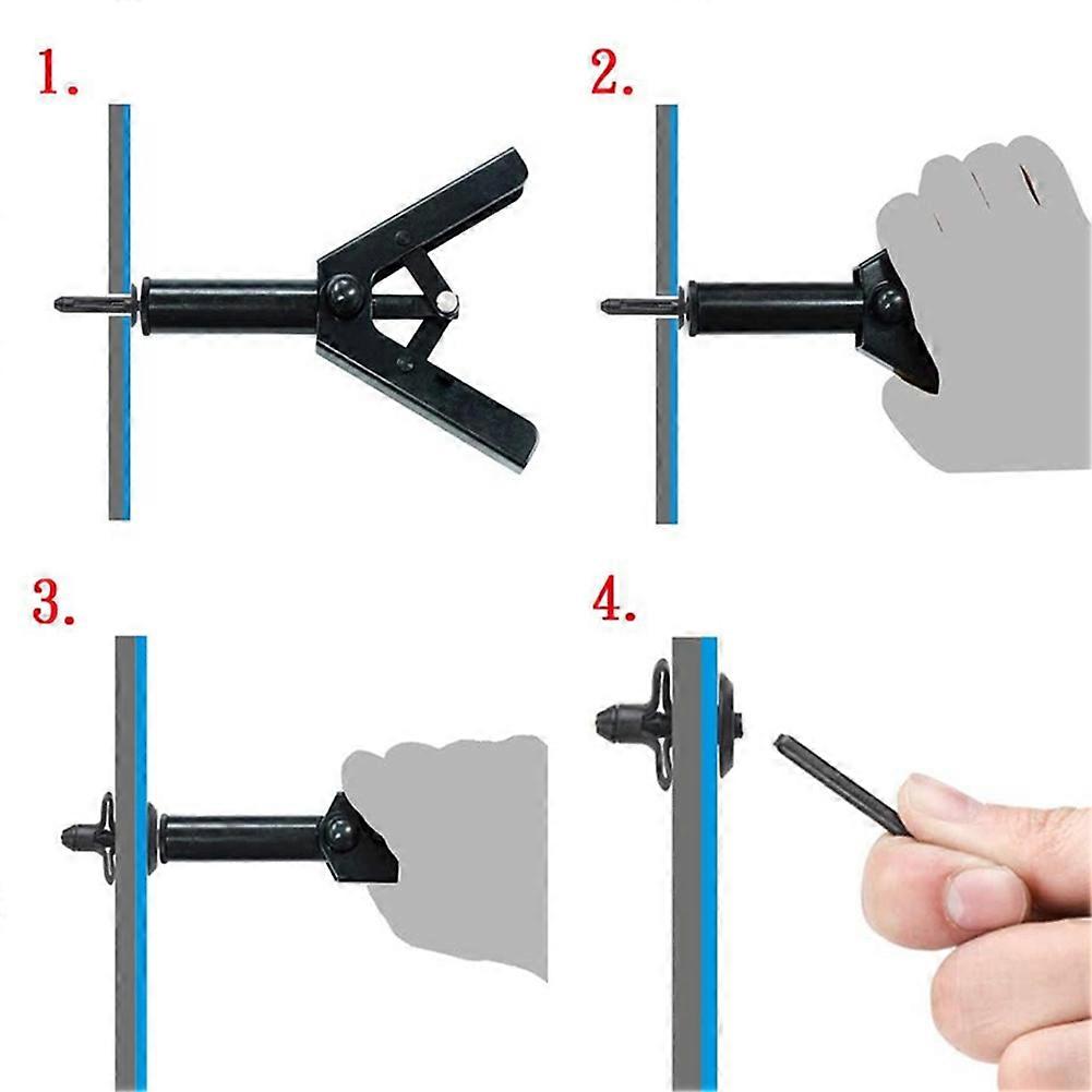 41 PC Assorted Plastic Riveter Rivet Gun Quick Set Hand Tool with 40 Poly Rivets Included