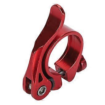Braçadeira de espigão de selim de bicicleta profissional 31,8 mm de liga de alumínio leve de liberação rápida braçadeira de espigão de selim de bicicleta para mountain bike de estrada vermelha