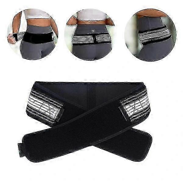 Hip Support Belt - Adjustable Relief for Sciatica & Hip Problems Black one size