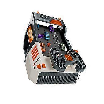 Buildable Electronic Race Course Set with Removable Track and Obstacle Pieces, Hands-On Controls, Motorized Movement, Lights and Sound Multicolor
