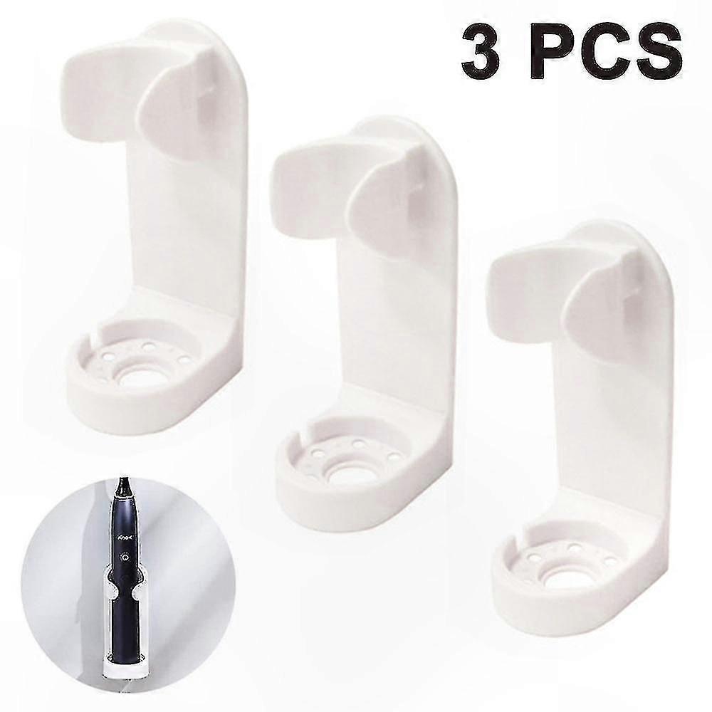 3-Pack Toothbrush Organizer with Toothpaste Storage Rack