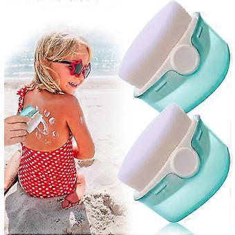 R9 Children's Sunscreen Applicator, 2Pcs Sunscreen Buddy Brush Set with Protective Cap, Sunscreen Lotion Applicator Sunscreen Brush