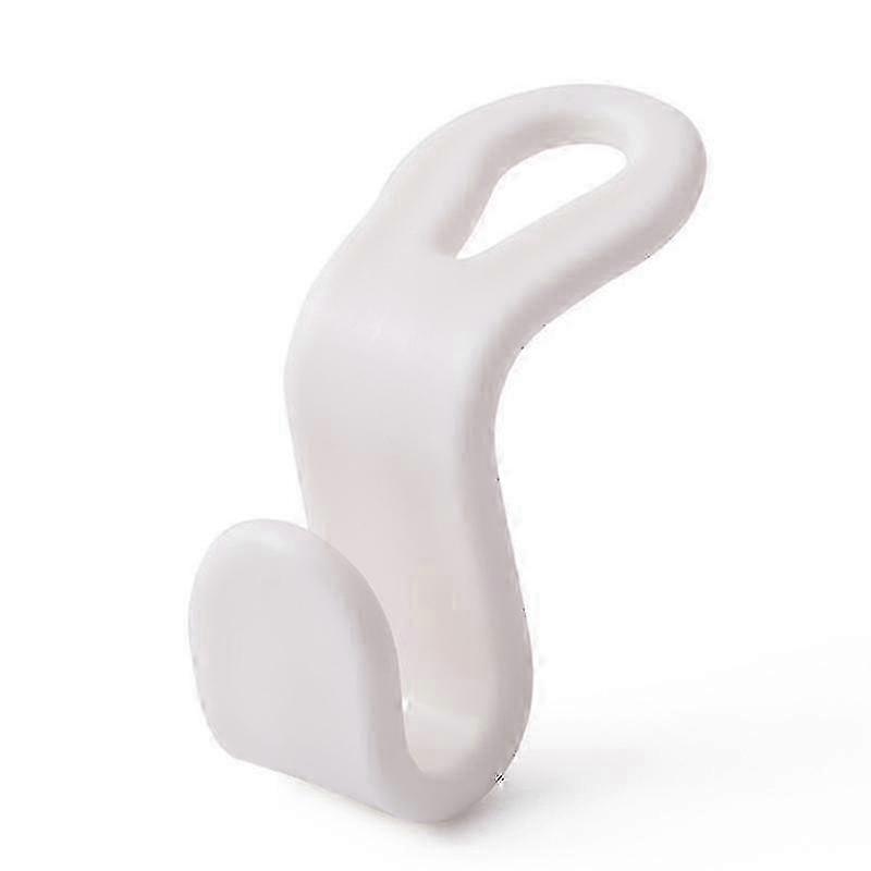 Space Saving White Plastic Cabinet Hanger Hooks 10 Pack