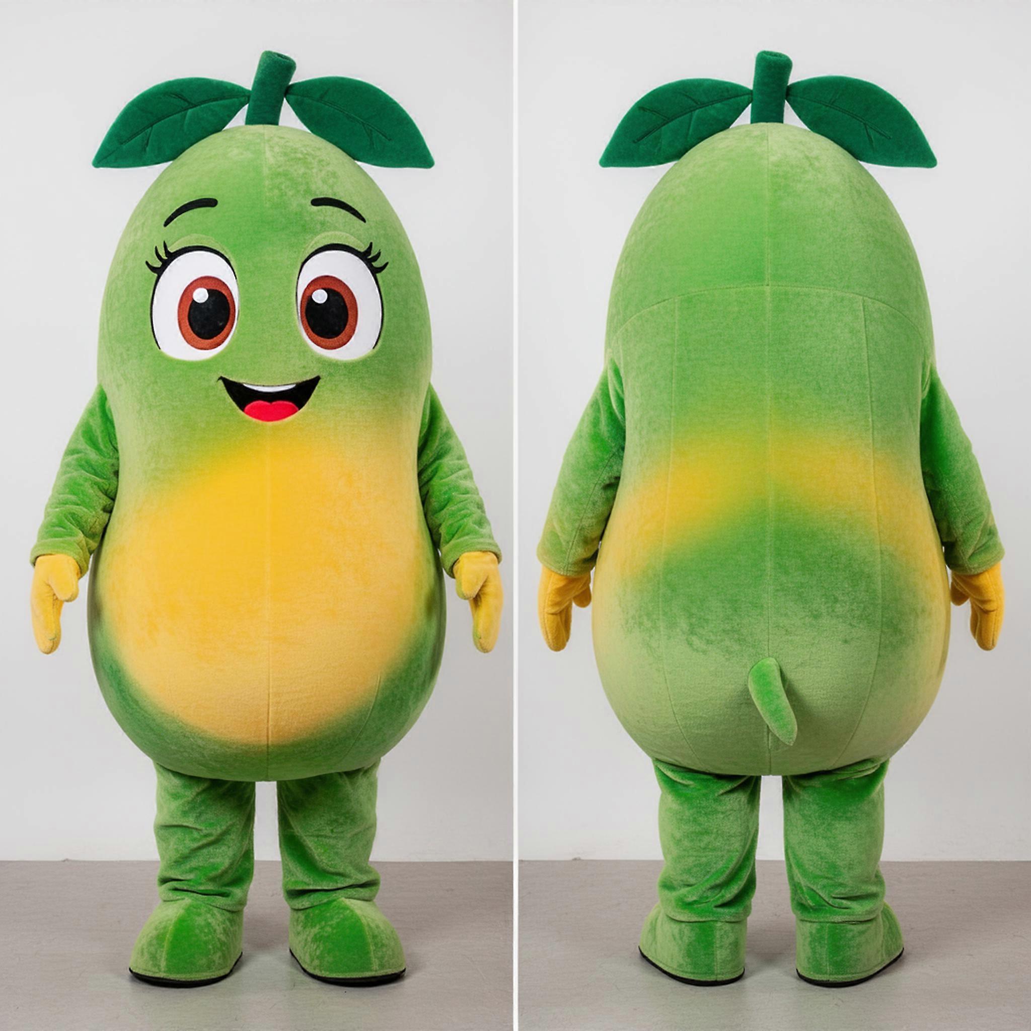 MASTICOT Vibrant Green Rounded Mango Mascot