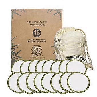Makeup Remover Pads Vaskbare til ansigtsvask 16 stk. ansigtsrengøringspads