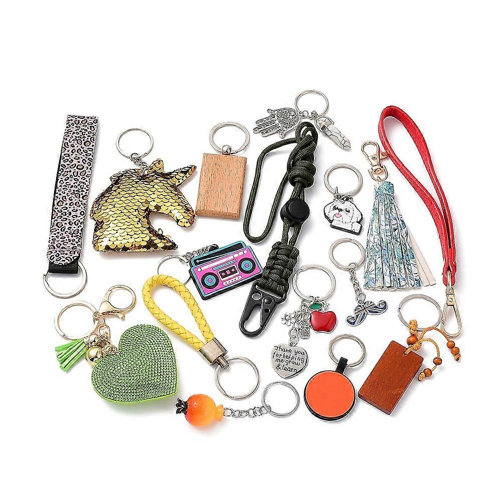 1bag 10pcs Keychains Mixed styles Mixed color 6~39.5cm