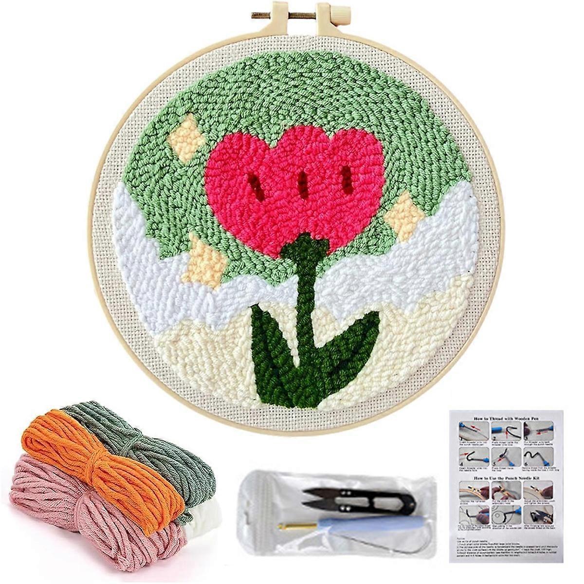 Premium Durable Vibrant Punch Needle Kit