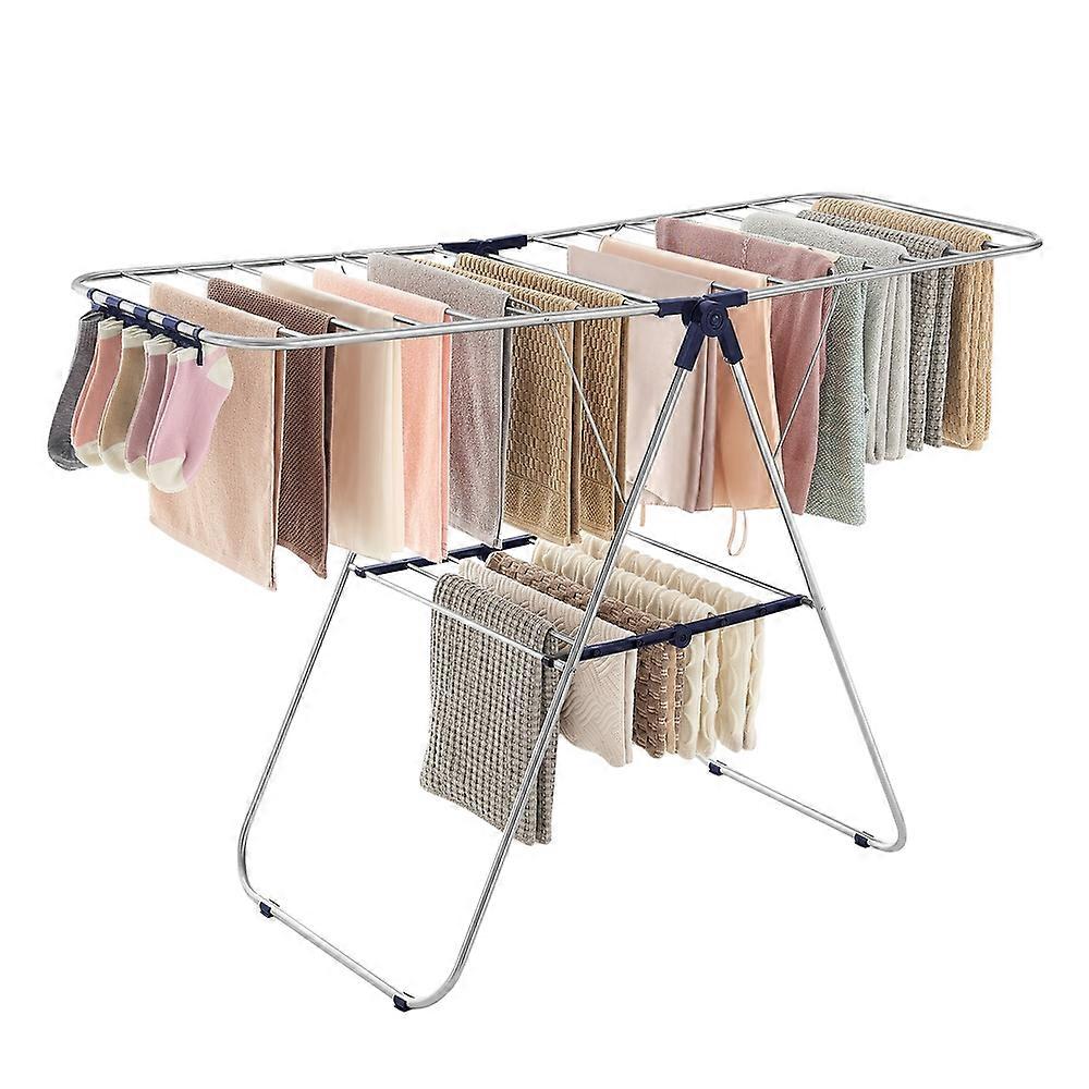 Clothes Drying Rack with Bonus Sock Clips 2.8"D x 58.3"W