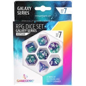 NEPTUNE Gamegenic Galaxy Series Najwyższej jakości zestaw kości do gier fabularnych 7szt
