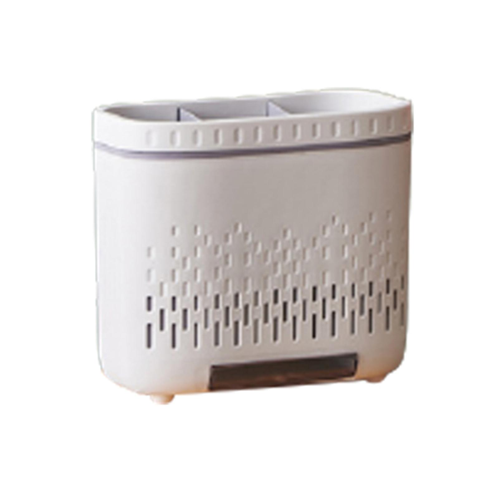 Hanging Chopstick Holder Flatware Organizer Kitchen Utensils Drying Rack Basket With Hook