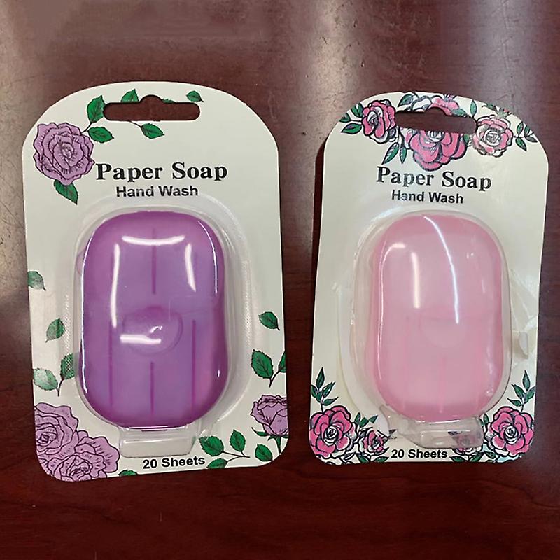 20pcsdisposable Soap Paper Portable Hand Washing Box Scented Slice Sheets