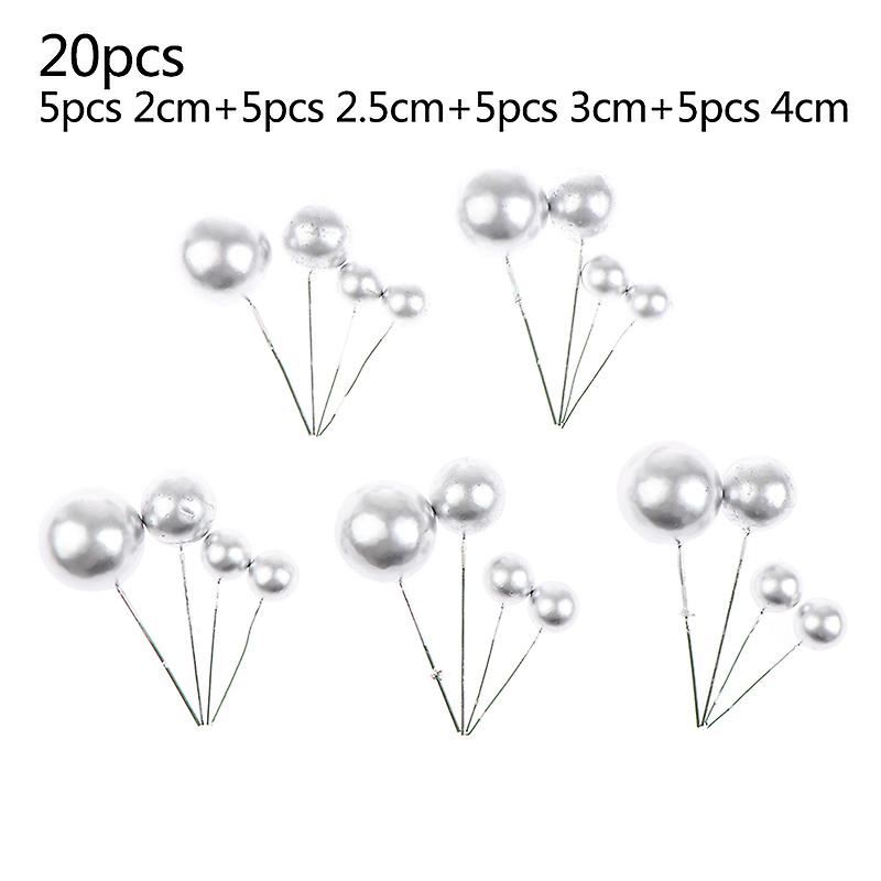 20db Golden Ball Cake Topper Születésnapi parti Cupcake Topper Tortadíszítéshez