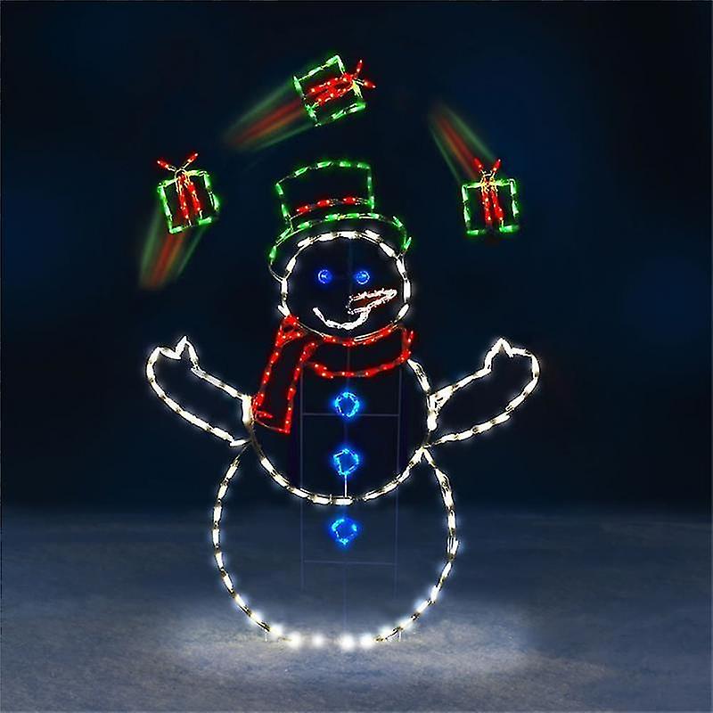Christmas Snowman Led Decorative Light String Garden Lamp Decoration Diy Light String Frame Lawn Lights Luminous Ornaments